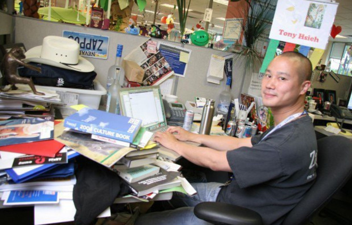 Tony Hsieh's desk